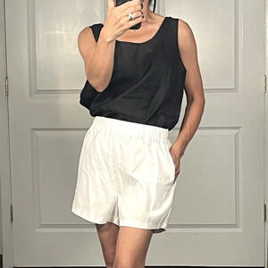 Citron Santa Monica 100% linen black tank size M